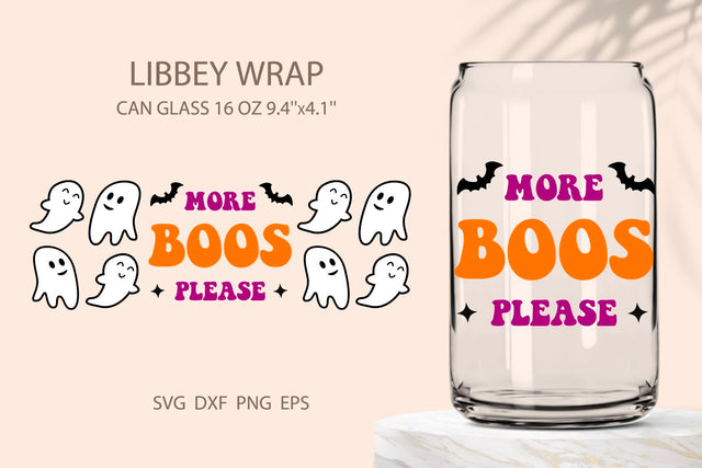 Libbey can glass halloween SVG KMarinaDesign 