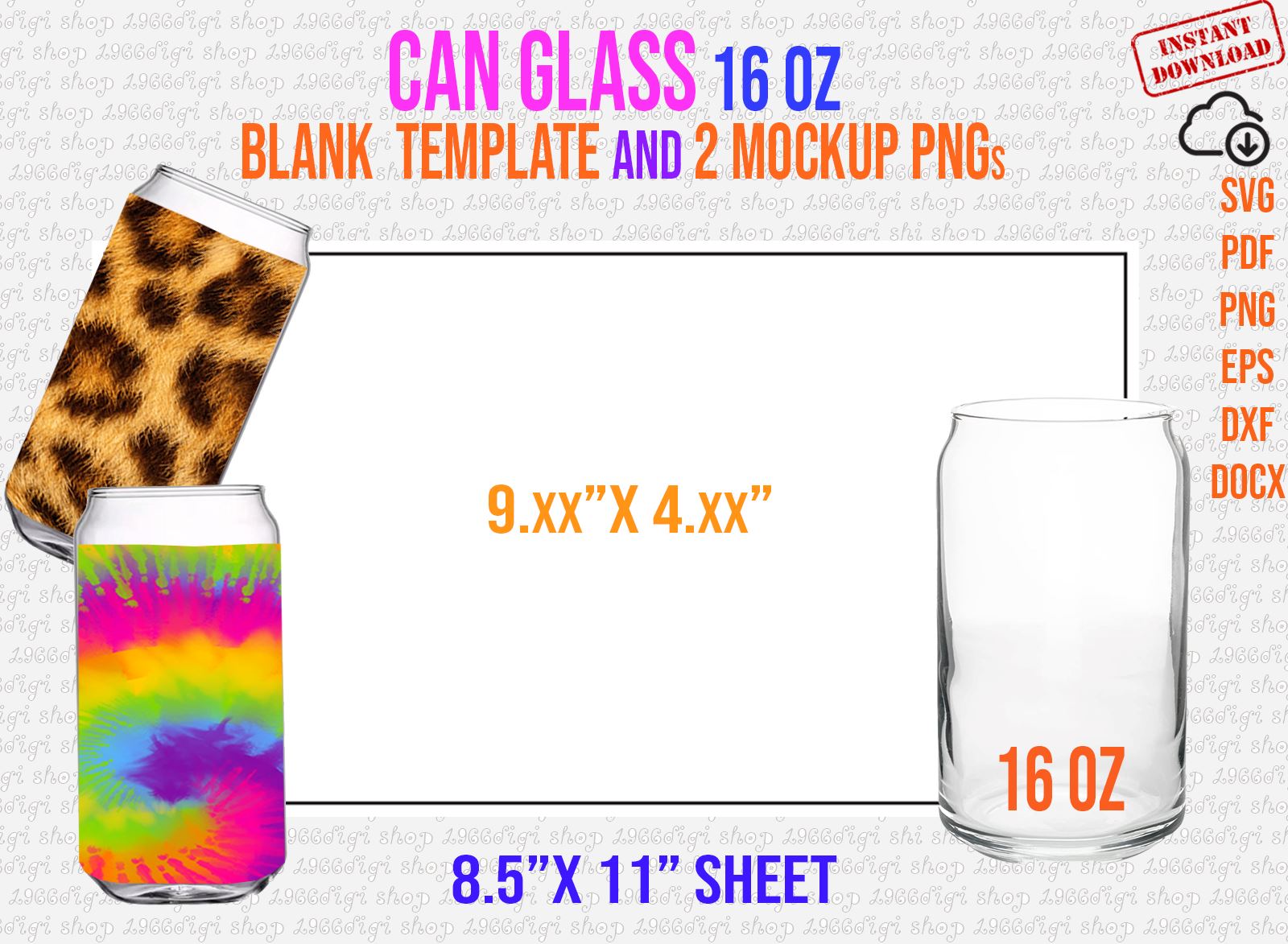 Beer Can Glass SVG Wrap Summer Libby Glass Can Svg Libbey 