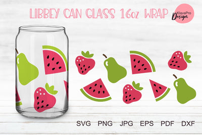 Libbey glass 16oz | Can glass wrap svg| fruits svg SVG Klava P 