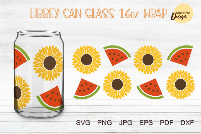 Libbey glass 16oz | Can glass wrap svg| Summer svg SVG Klava P 