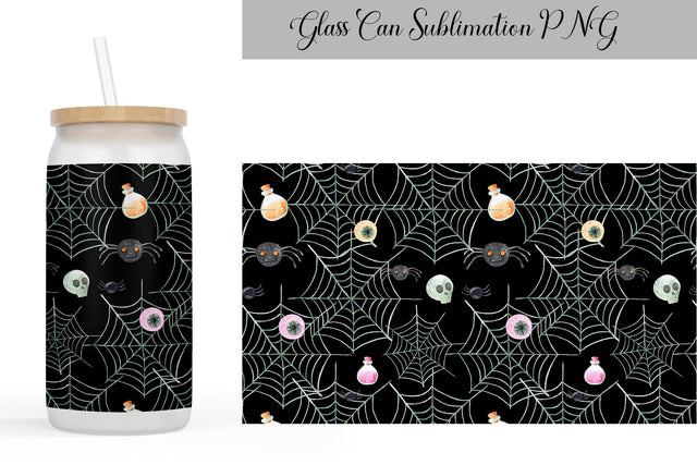 Libbey Glass Can Halloween Sublimation WatercolorColorDream 