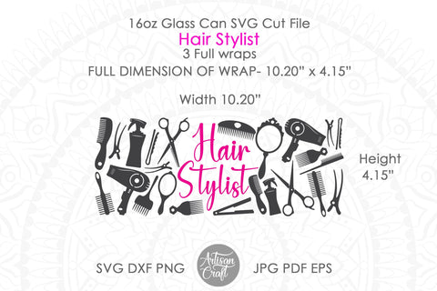 Libby glass can wrap SVG cut files SVG Artisan Craft SVG 