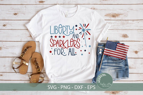 Liberty And Sparklers For All SVG-Patriotic SVG SVG Linden Valley Designs 