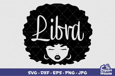 Libra Afro Woman SVG The Clipart House 