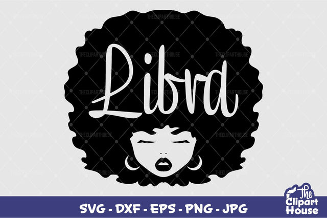 Libra Afro Woman SVG The Clipart House 