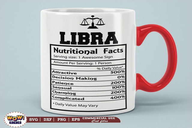 Libra Nutritional Facts Svg , Zodiac sign svg, Nutrition, Zodiac svg SVG Wowsvgstudio 