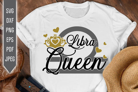 Libra Queen Svg. Zodiac Sign Svg. Horoscope Svg. Libra Sign Svg. Libra Shirt. October Svg. Libra Birthday Svg. Cricut, Silhouette, dxf eps SVG Mint And Beer Creations 