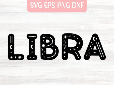 Libra SVG File for Cricut or Silhouette, Zodiac Sign Sublimation PNG, Digital Download Commercial Use SVG Apple Grove Designs 