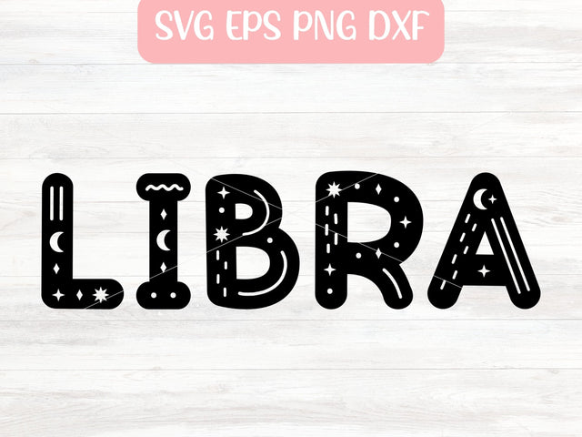 Libra SVG File for Cricut or Silhouette, Zodiac Sign Sublimation PNG, Digital Download Commercial Use SVG Apple Grove Designs 