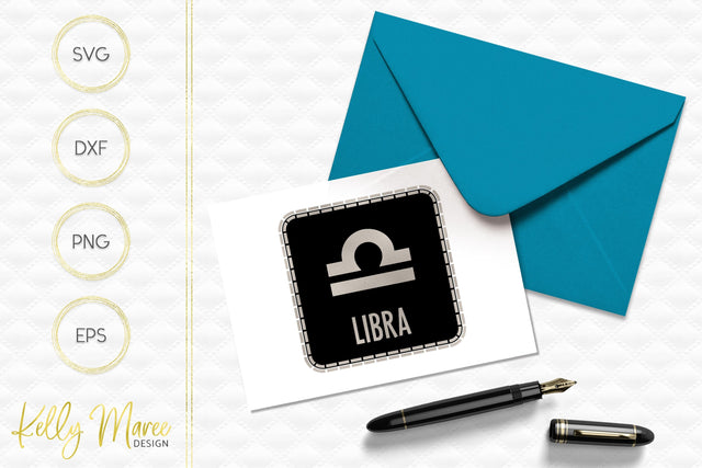 Libra Zodiac SVG Cut File Kelly Maree Design 