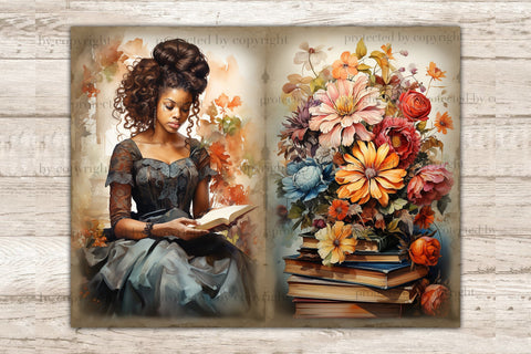 Librarian Junk Journal Kit | Vintage Digital Collage SVG GlamArtZhanna 