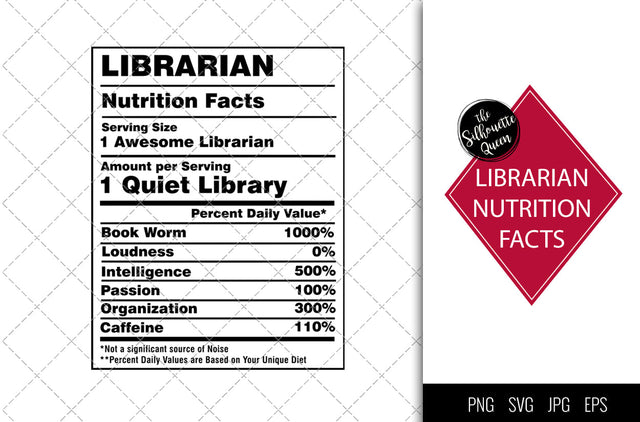 Librarian Nutrition facts svg – Nutrition svg –Librarian facts clipart – Baseball label svg – eps, png, svg for cricut SVG Loveleen Kaur 