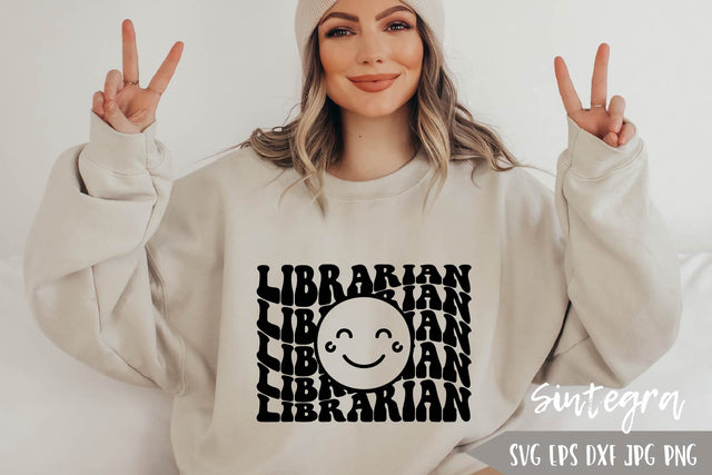Librarian SVG Cut File With Smiley Face Free For Commercial Use SVG Sintegra 