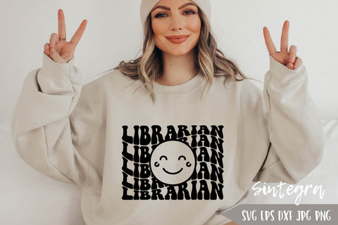 Librarian SVG Cut File With Smiley Face Free For Commercial Use SVG Sintegra 