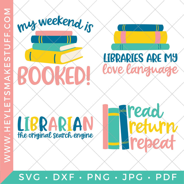 Library Bundle SVG Hey Let's Make Stuff 