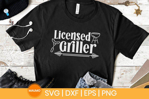 Licensed griller, barbeque svg quote SVG Maumo Designs 