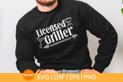 Licensed griller, barbeque svg quote SVG Maumo Designs 