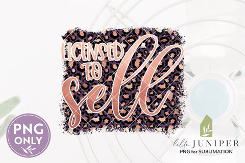 Licensed to Sell Sublimation File | Real Estate Agent | Rose Gold Leopard PNG Sublimation LilleJuniper 