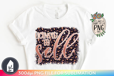 Licensed to Sell Sublimation File | Real Estate Agent | Rose Gold Leopard PNG Sublimation LilleJuniper 