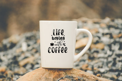 Life beging with coffee svg cut file SVG SmmrDesign 