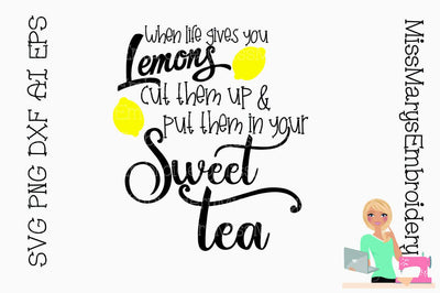 Life gives you Lemons SVG MissMarysEmbroidery 