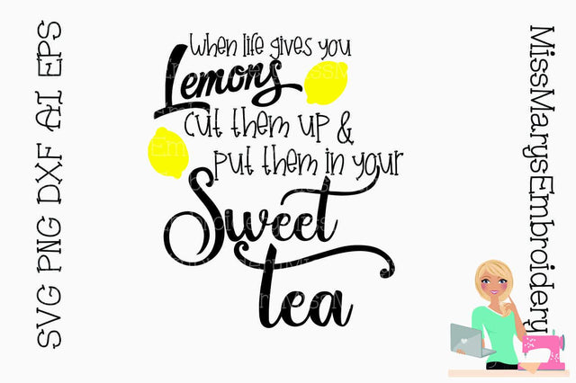Life gives you Lemons SVG MissMarysEmbroidery 