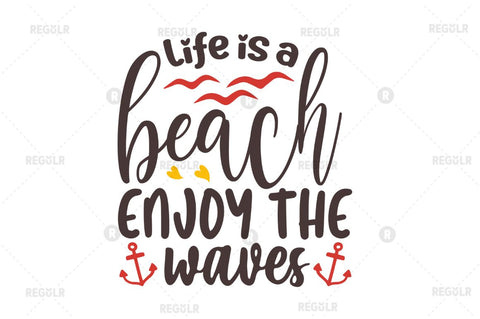 Life is a beach enjoy the waves SVG SVG Regulrcrative 