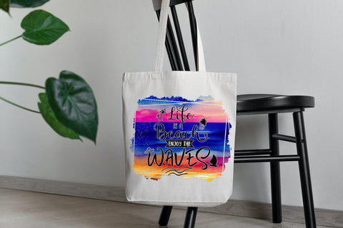 Life Is A Beach PNG I Summer Sublimation I Beach Sublimation Sublimation Happy Printables Club 