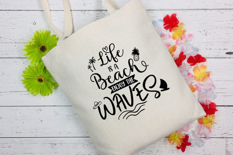 Life Is a Beach SVG I Beach SVG I Summer SVG I Cut Files SVG Happy Printables Club 