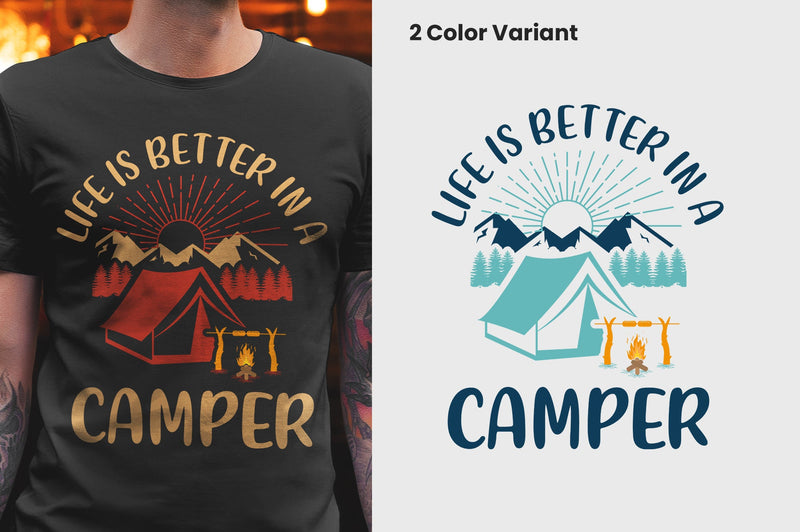 Life is better around in a camper T-shirt Design SVG futivesvg 