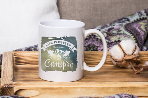 Life Is Better Around The Campfire, Camping and Adventure PNG Background Sublimation SVG futivesvg 