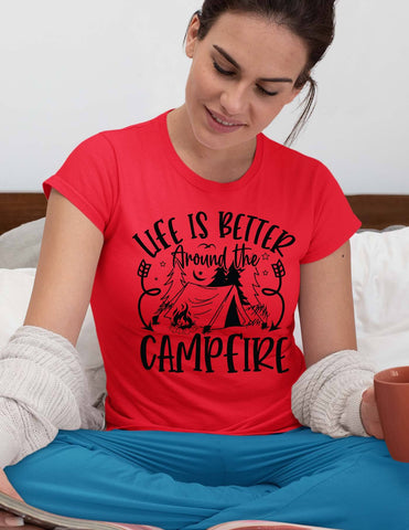 Life is better around the campfire svg, camp t shirt svg, Camping cricut, outdoor adventure svg SVG Isabella Machell 