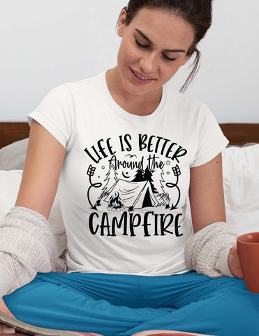 Life is better around the campfire svg, camp t shirt svg, Camping cricut, outdoor adventure svg SVG Isabella Machell 