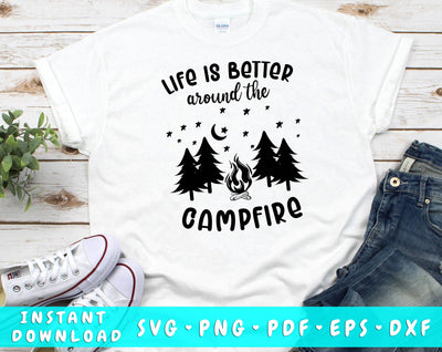 Life Is Better Around The Campfire SVG SVG HappyDesignStudio 