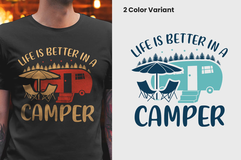 Life is better around the campfire T-shirt Design SVG futivesvg 