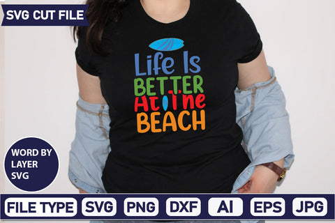 Life Is Better At The Beach Svg Cut File,SVGs,quotes-and-sayings,food-drink,mini-bundles,print-cut,on-sale, SVG DesignPlante 503 