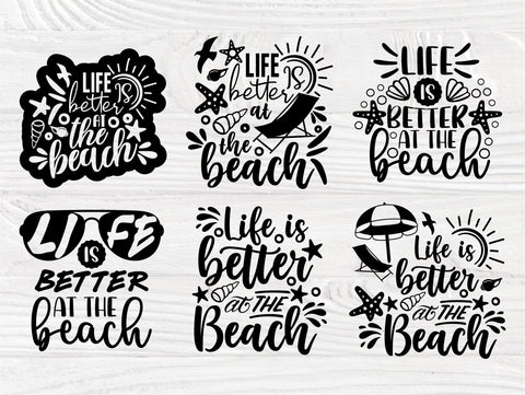 Life is Better at the Beach SVG, Summer Quote Svg SVG TonisArtStudio 