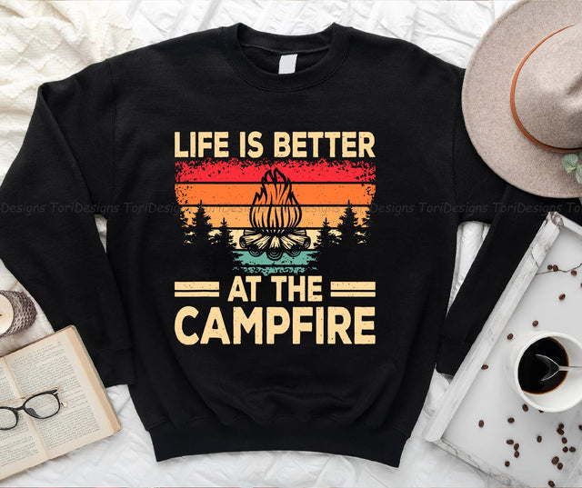 Life Is Better At The Campfire Camper PNG sublimation design Sublimation ToriDesigns 