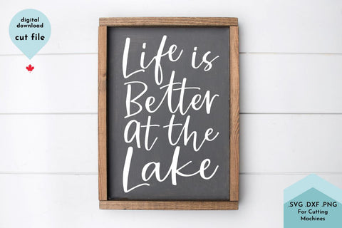 Life is Better at the Lake - Summer SVG Cut File SVG Lettershapes 