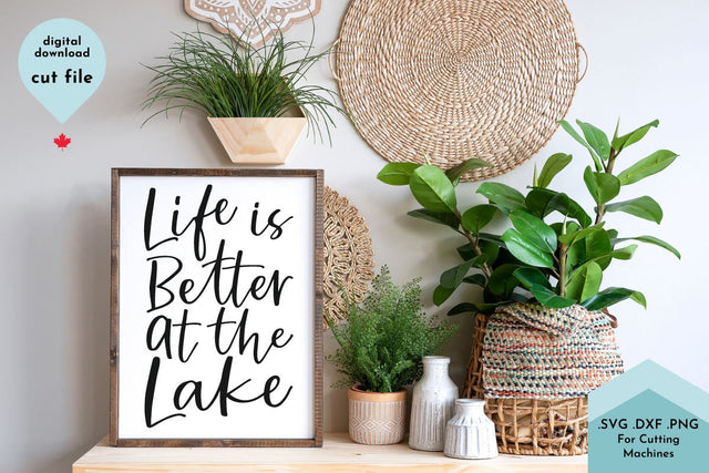 Life is Better at the Lake - Summer SVG Cut File SVG Lettershapes 
