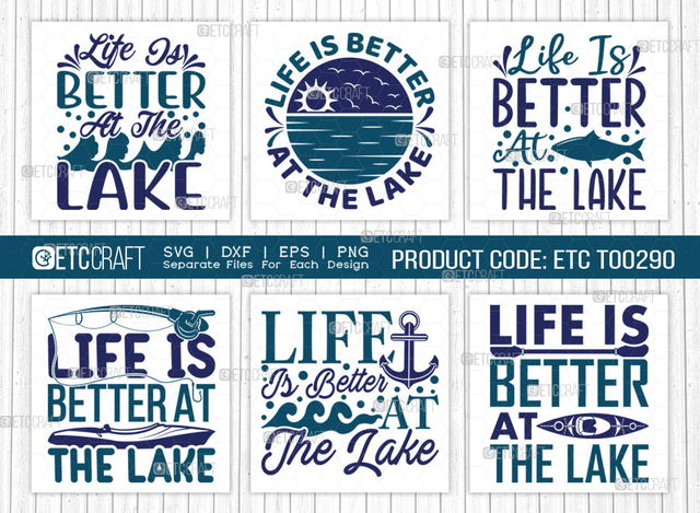 Life Is Better At The Lake SVG Bundle, Kayak Svg, Kayak Life Svg, Canoe Svg, Kayak Saying Svg, Lake Quotes, ETC T00290 SVG ETC Craft 