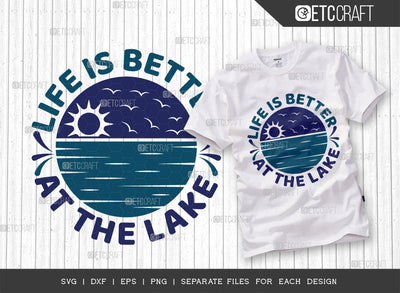 Life Is Better At The Lake SVG Cut File, Kayak Svg, Kayak Life Svg, Canoe Svg, Kayak Saying Svg, Lake Quotes, ETC T00290 SVG ETC Craft 