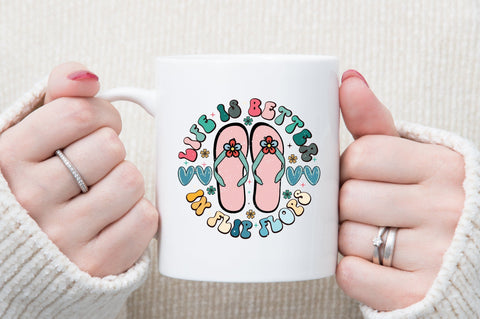 Life Is Better In Flip Flops PNG Sublimation Sublimation designartist 