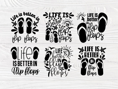 Life is Better in Flip Flops SVG, Beach Summer Svg SVG TonisArtStudio 