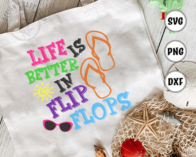Life is Better in Flip Flops SVG Design Shark 