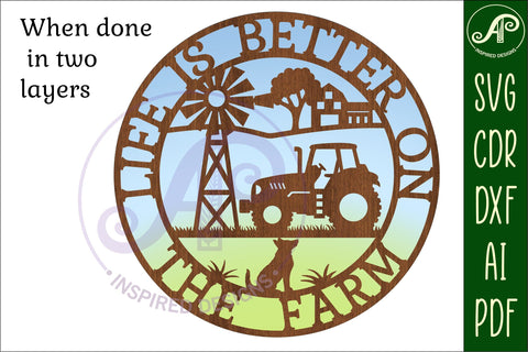 Life is better on the farm wall art sign, SVG file. vector SVG APInspireddesigns 
