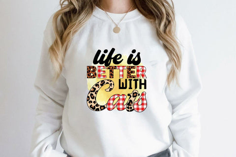 life is better with cats Sublimation SVGArt 