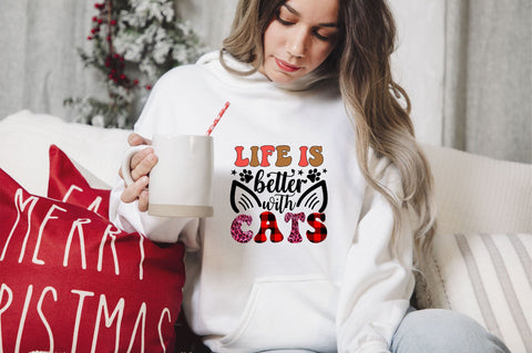 life is better with cats Sublimation SVGArt 