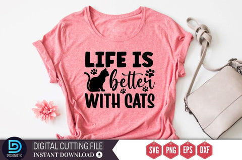 Life is better with cats SVG SVG DESIGNISTIC 