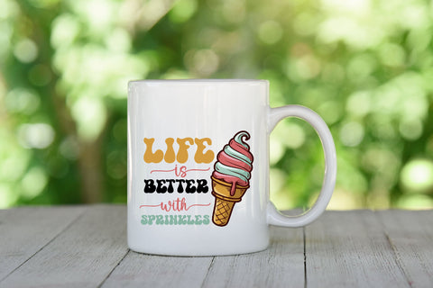 Life is Better with Sprinkles Ice Cream Sublimation Rupkotha 